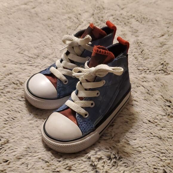 Converse All Stars High Top American Flag Print Shoes Sneakers US Infant Size 6 - Picture 3 of 9